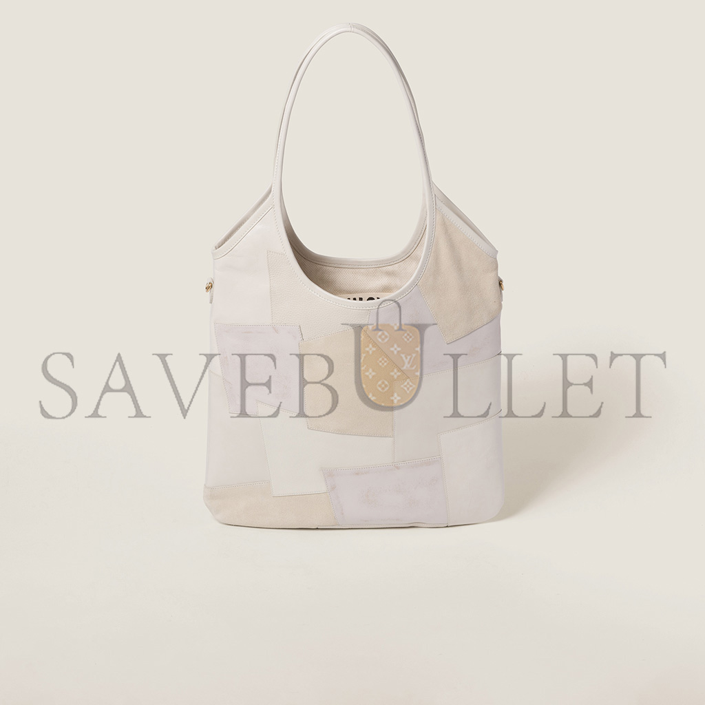 MIU MIU IVY LEATHER PATCHWORK HANDBAG 5BG231 (40*35cm)